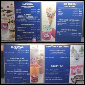 Baskin Robbins - Menu (6/12/22) - Ice Cream & Frozen Yogurt Near Me - San Leandro, California