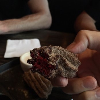 Bosscat Kitchen & Libations - Inside the red velvet churro - New American Near Me - Irvine, California