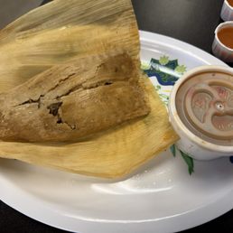 Birria tamale with consume. Birria tamale with consume.