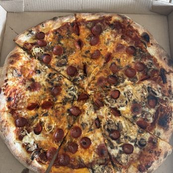 The Pizza Standard - Pepperoni, mushroom and guero pepper - Pizza Near Me - San Diego, California The Pizza Standard - Pepperoni, mushroom and guero pepper - Pizza Near Me - San Diego, California