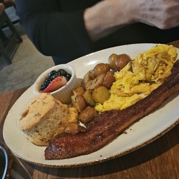 Haywire - Ranch hand breakfast- the star of the entree is definitely the biscuit! Everything was delicious - New American Near Me - Plano, Texas