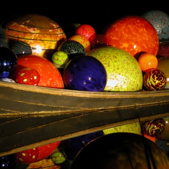 Denver Botanic Gardens - Boat at night with Chihuly balls. - Botanical Gardens Near Me - Denver, Colorado Denver Botanic Gardens - Boat at night with Chihuly balls. - Botanical Gardens Near Me - Denver, Colorado