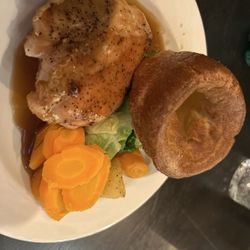 The Coach House - Roast chicken with Yorkshire pudding.