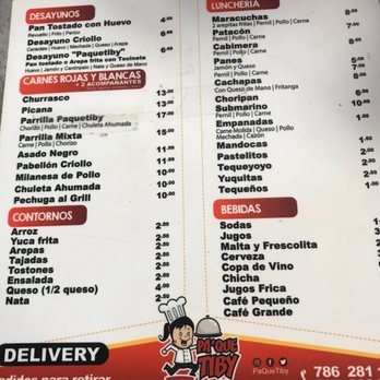 Pa Que Tiby - Menu - Venezuelan Near Me - Miami, Florida