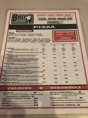 Menu photo 2 Bruno's Pizzeria Cocoa Beach, FL