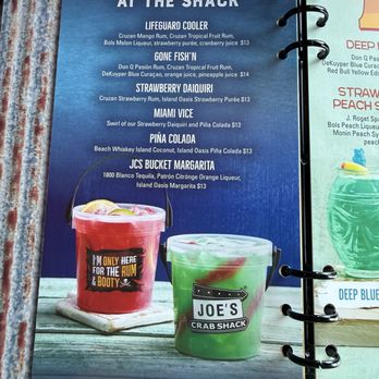 Joe's Crab Shack - Drink menu as of 8/2026 - Seafood Near Me - Branson, Missouri Joe's Crab Shack - Drink menu as of 8/2026 - Seafood Near Me - Branson, Missouri