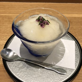 Zen Japanese Restaurant - Shiso sorbet $8 - it's SO good with a nice light citrus jelly to cut all the fatty tuna after your meal - Japanese Near Me - Markham, Ontario Zen Japanese Restaurant - Shiso sorbet $8 - it's SO good with a nice light citrus jelly to cut all the fatty tuna after your meal - Japanese Near Me - Markham, Ontario