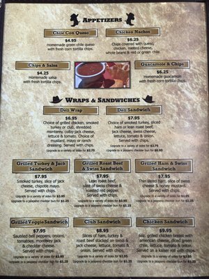 Menu photo 4 Frankie's at the Cassanova Pecos, NM