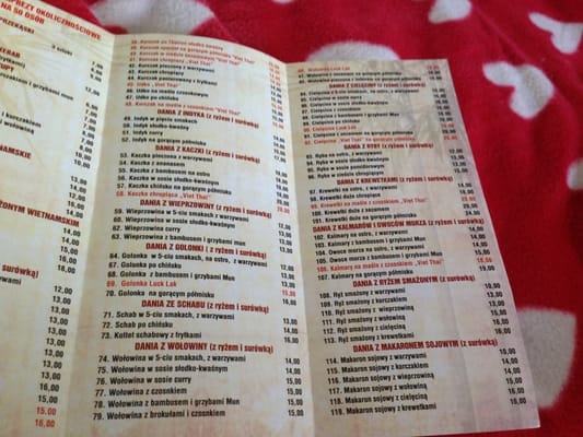 Menu photo 2 Bar Viet Thai Warsaw, MZ