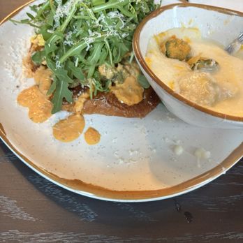 Brunches - Avocado toast and grits (loaded) - Breakfast & Brunch Near Me - Cary, North Carolina