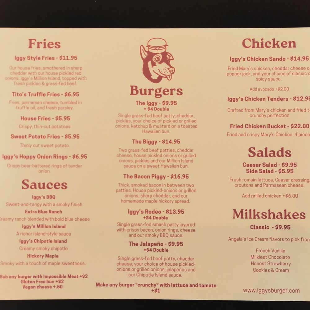 Iggy's Burger - The menu - Burgers Near Me - Sebastopol, California Iggy's Burger - The menu - Burgers Near Me - Sebastopol, California