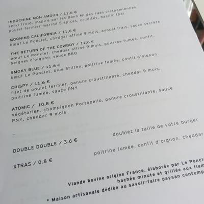 Menu photo 6 PNY BURGER MARAIS Paris, 75 Menu photo 6 PNY BURGER MARAIS Paris, 75