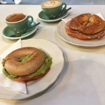 Brown Bagels - Avocado and smoked salmon, ham cheese and tomato. Delicious breakfast!! - Restaurants Near Me - Melbourne, VIC