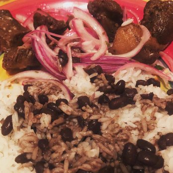 Casual Habana Cafe - Takeout order of most of the fried pork chunks with rice and beans - Cuban Near Me - Hackensack, New Jersey