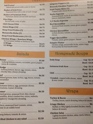 Menu photo 1 Coonan's Irish Hub Bay City, MI