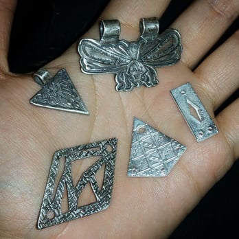 Cindy Pankopf's Creative Place - My first time working with metal clay in Cindy's foundation class today! Here are my silver pendants! Not bad for a 1st timer? - Art Classes Near Me - Portland, Oregon Cindy Pankopf's Creative Place - My first time working with metal clay in Cindy's foundation class today! Here are my silver pendants! Not bad for a 1st timer? - Art Classes Near Me - Portland, Oregon
