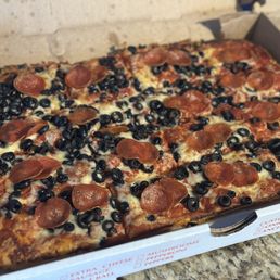 Pepperoni cheese and olives Pepperoni cheese and olives