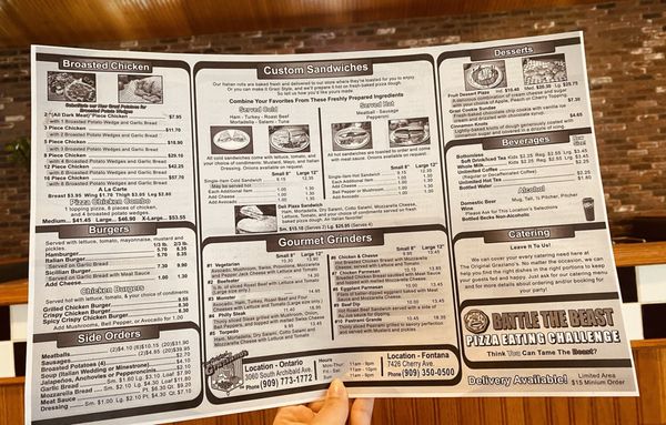 Menu photo 5 The Original Graziano’s Ontario, CA Menu photo 5 The Original Graziano’s Ontario, CA