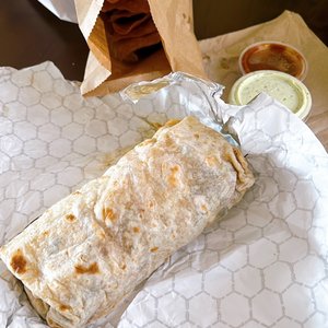 Photo of Lucha Libre Gourmet Taco Shop - San Diego, CA, United States. ADO-HABA PIÑA CALIFORNIA burrito