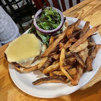 The Holy Grail Pub - Veggie burger and fries - Pubs Near Me - Plano, Texas The Holy Grail Pub - Veggie burger and fries - Pubs Near Me - Plano, Texas