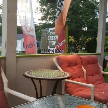 The Green Stop - Outside seating...just basic, but comfy - Bakeries Near Me - Nazareth, Pennsylvania