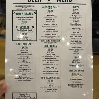 Brewery X - Menu - Breweries Near Me - Anaheim, California
