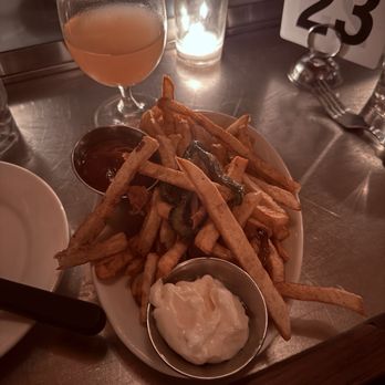 Bar Oliver - Fries & Peach Bellini - Spanish Near Me - New York, New York Bar Oliver - Fries & Peach Bellini - Spanish Near Me - New York, New York