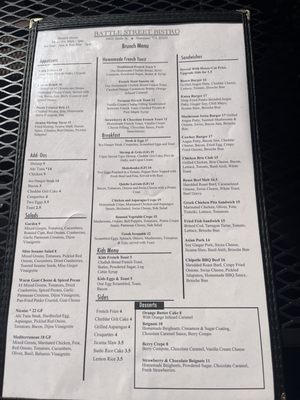 Menu photo 2 Battle Street Bistro Manassas, VA Menu photo 2 Battle Street Bistro Manassas, VA