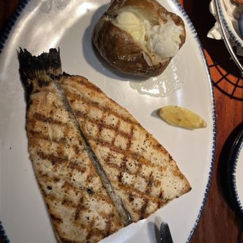 Red Lobster - Grilled Rainbow Trout comes with two sides for $21.99 - great flavor - Seafood Near Me - Orland Park, Illinois Red Lobster - Grilled Rainbow Trout comes with two sides for $21.99 - great flavor - Seafood Near Me - Orland Park, Illinois