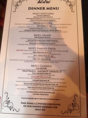 Menu photo 2 Moe's Bistro & Bar New Providence, NJ Menu photo 2 Moe's Bistro & Bar New Providence, NJ
