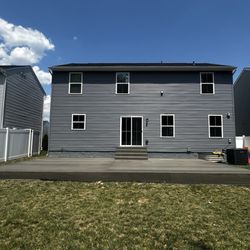 R & H Landscape And Stonework - 20x32 Concrete patio with concrete stairs