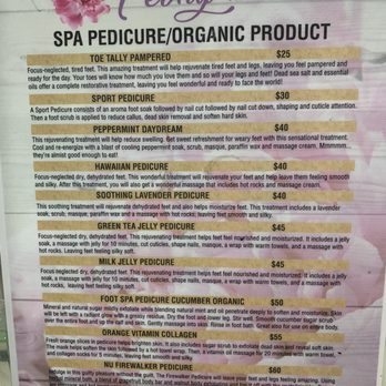 Peony Nails Spa - Pedicure Menu - Nail Salons Near Me - West Sacramento, California