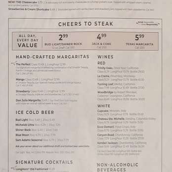 LongHorn Steakhouse - Menu - Steakhouses Near Me - San Antonio, Texas