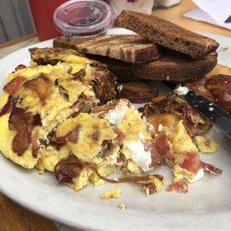 So Good omelette, load with goat cheese