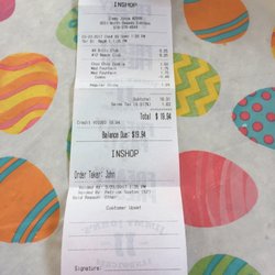 Jimmy John's - Receipt for JimmyJohns. 3-5 days before money credited and back in the bank.