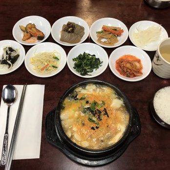 Always Spring Restaurant - My very pale soondubu and various banchans - Korean Near Me - Beaverton, Oregon Always Spring Restaurant - My very pale soondubu and various banchans - Korean Near Me - Beaverton, Oregon