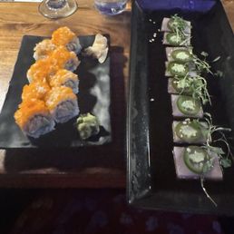 @Yellowtail Carpaccio & my own version of the candy role with tobiko @Yellowtail Carpaccio & my own version of the candy role with tobiko