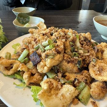 Saigon Block - Fried squid (mục rang muối) - Vietnamese Near Me - Richardson, Texas