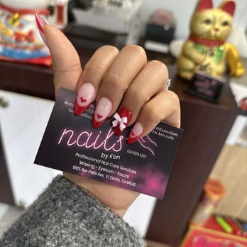 Nails by Ken - Red French tips - Nail Salons Near Me - El Cerrito, California