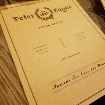 Peter Luger - Menu - Steakhouses Near Me - Brooklyn, New York Peter Luger - Menu - Steakhouses Near Me - Brooklyn, New York