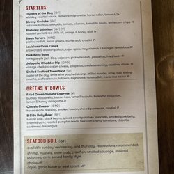 B-Side Social - Menu Front