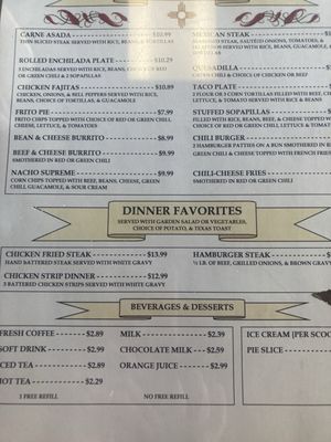 Menu photo 3 Sierra Grande Resturant Des Moines, NM