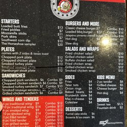 The Horseshoe BBQ & Brew - Menu 05/24