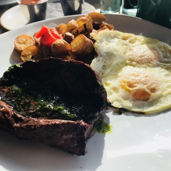 Driftwood Kitchen - Steak and eggs w/chili hurry sauce. Love! - Seafood Near Me - Laguna Beach, California Driftwood Kitchen - Steak and eggs w/chili hurry sauce. Love! - Seafood Near Me - Laguna Beach, California