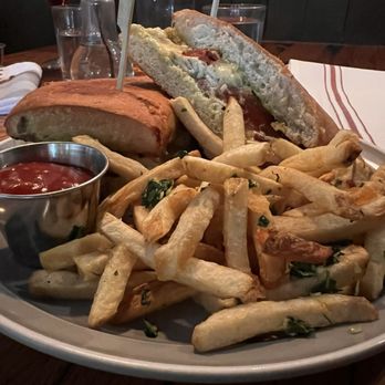 Whiskey Cake - Chicken & Cheese Melt with fries - New American Near Me - Oklahoma City, Oklahoma Whiskey Cake - Chicken & Cheese Melt with fries - New American Near Me - Oklahoma City, Oklahoma