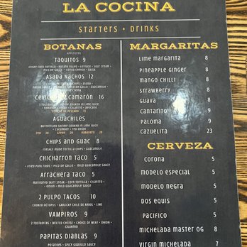 La Cocina - Menu again - Mexican Near Me - Ukiah, California