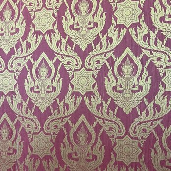 Thai House Restaurant - Awesome Buddha style wallpaper throughout restaurant. - Thai Near Me - Logan, Utah