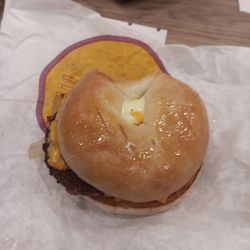 McDonald's - Steak, egg, and cheese bagel