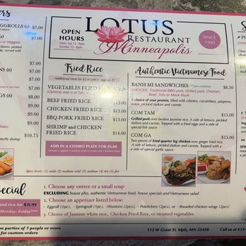 Lotus Restaurant - Menu - Vietnamese Near Me - Minneapolis, Minnesota Lotus Restaurant - Menu - Vietnamese Near Me - Minneapolis, Minnesota