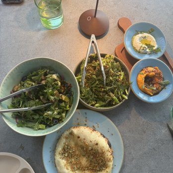 Valley Goat - pita and dips, wood wood-fired sprouted cauliflower, Shrimp Salad - New American Near Me - Sunnyvale, California Valley Goat - pita and dips, wood wood-fired sprouted cauliflower, Shrimp Salad - New American Near Me - Sunnyvale, California